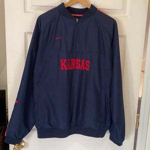 Vintage Kansas Jayhawks Quarter Zip Windbreaker